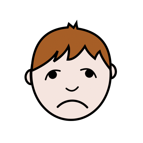 Pictograma de triste para niños con autismo y TEA
