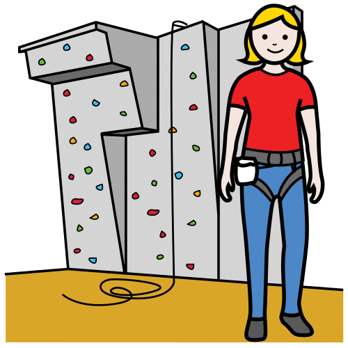 Pictograma de escaladora para niños con TEA