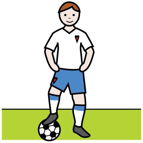 Pictograma de futbolista para niños con TEA