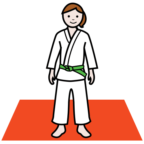 Pictograma de judoka para niños con TEA