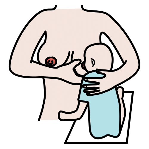 Pictograma de dar el pecho para niños con TEA