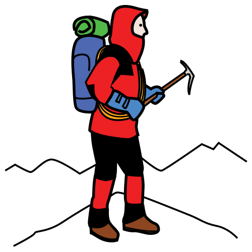 Pictograma de montañero para niños con TEA