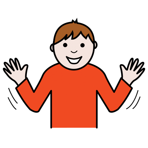 Pictograma de contento para niños con autismo y TEA