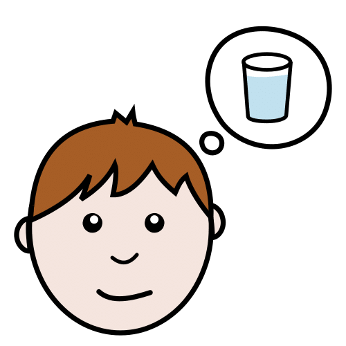 Pictograma de sediento para niños con TEA