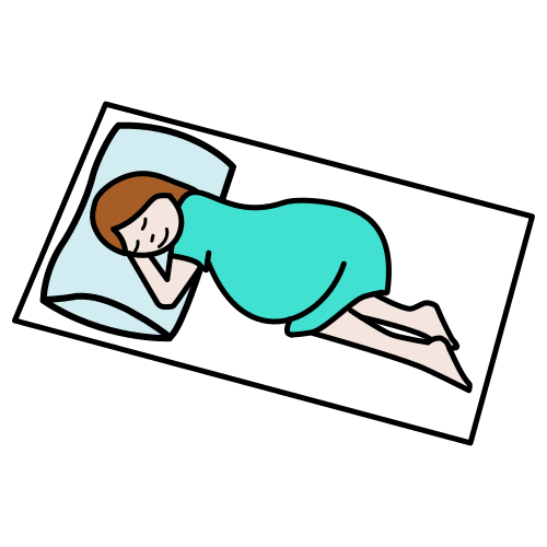 Pictograma de dormir de lado para niños con autismo y TEA