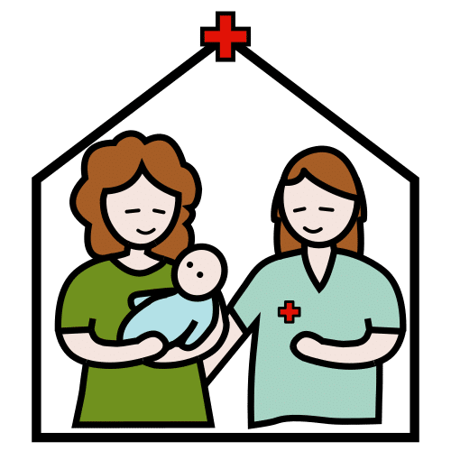 Pictograma de centro de salud para niños con TEA