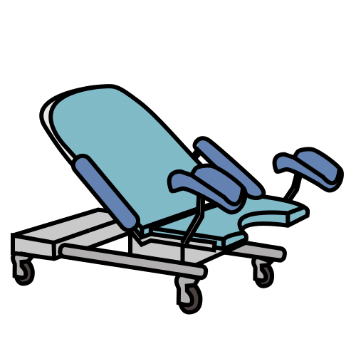 Pictograma de cama de partos para niños con autismo y TEA