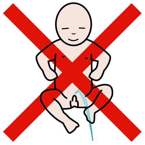 Pictograma de no hace pis para niños con autismo y TEA