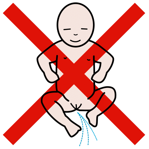 Pictograma de no hace pis para niños con autismo y TEA