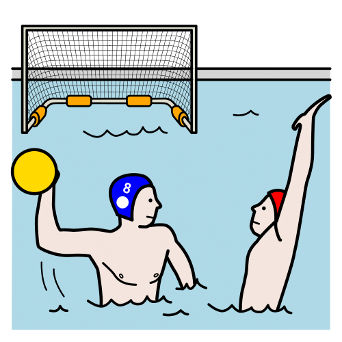 Pictograma de waterpolo para niños con autismo y TEA