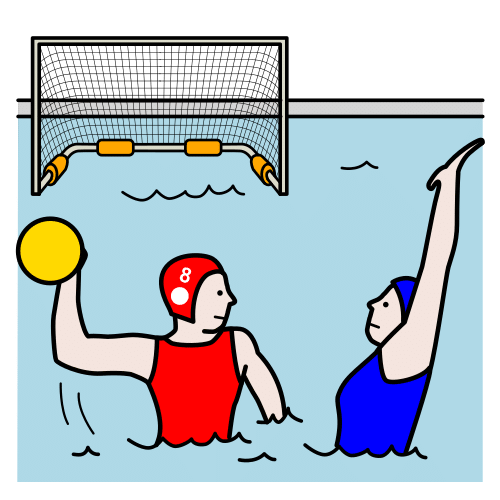 Pictograma de waterpolo para niños con autismo y TEA