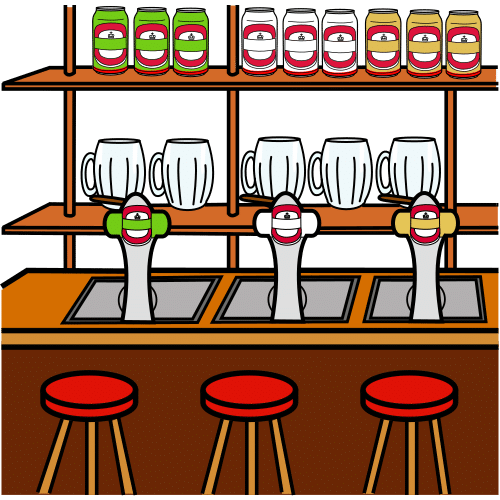 Pictograma de cervecería para niños con TEA