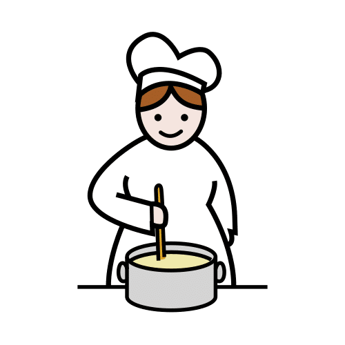 Pictograma de cocinera para niños con autismo y TEA
