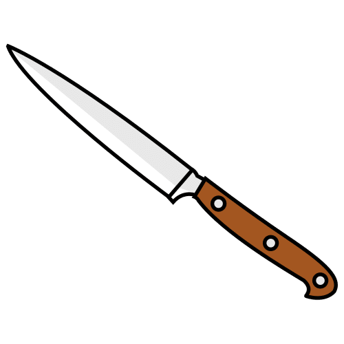 Pictograma de cuchillo para niños con TEA