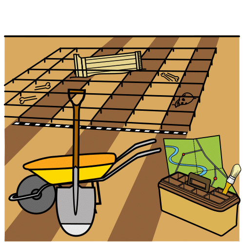 Pictograma de arqueología para niños con autismo y TEA