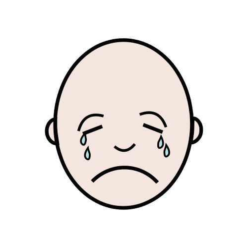 Pictograma de llorar para niños con autismo y TEA