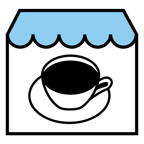Pictograma de cafetería para niños con TEA