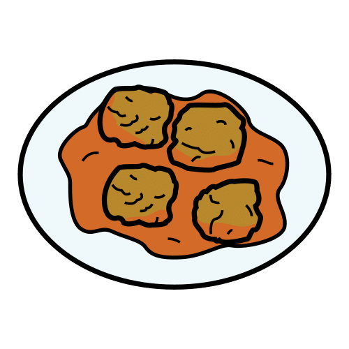 Pictograma de albóndigas para niños con TEA