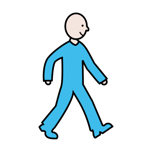 Pictograma de caminar para niños con TEA