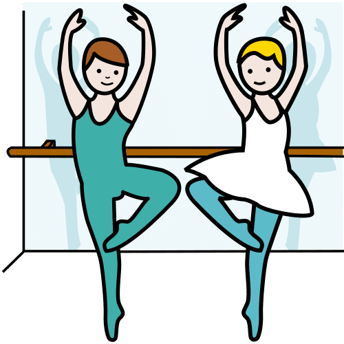 Pictograma de ballet para niños con autismo y TEA