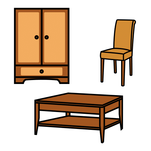 Pictograma de muebles para niños con TEA
