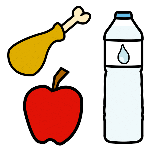 Pictograma de alimentos y bebidas para niños con autismo y TEA