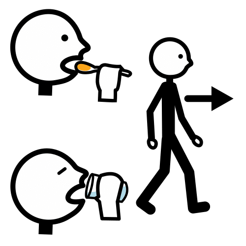 Pictograma de verbo para niños con autismo y TEA