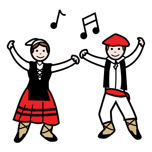 Pictograma de danzantes para niños con TEA