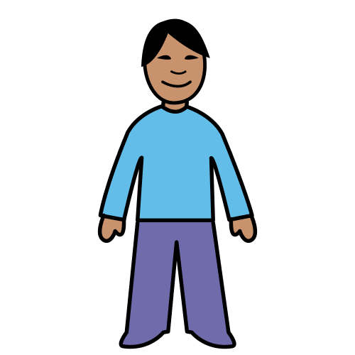 Pictograma de niño para niños con autismo y TEA