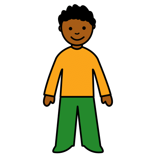 Pictograma de niño para niños con autismo y TEA
