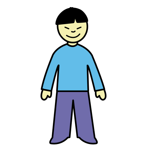 Pictograma de niño para niños con autismo y TEA