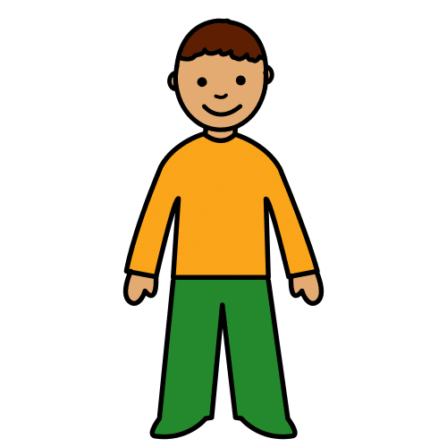 Pictograma de niño para niños con autismo y TEA