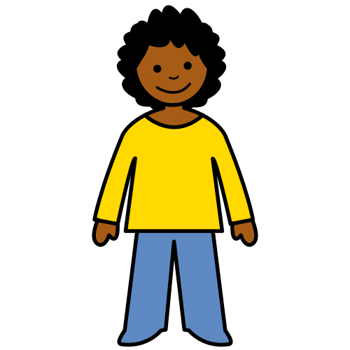 Pictograma de niña para niños con autismo y TEA