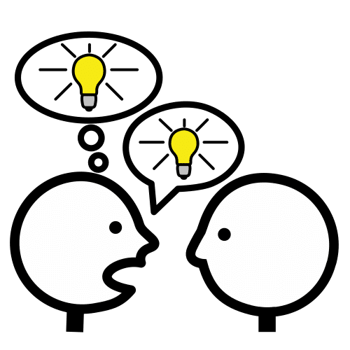 Pictograma de compartir una idea para niños con autismo y TEA