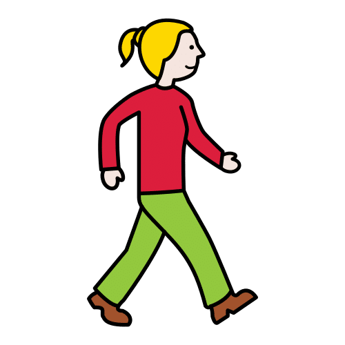 Pictograma de caminar para niños con autismo y TEA