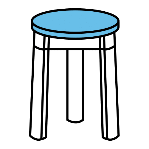 Pictograma de taburete para niños con autismo y TEA