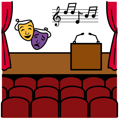 Pictograma de auditorio para niños con autismo y TEA