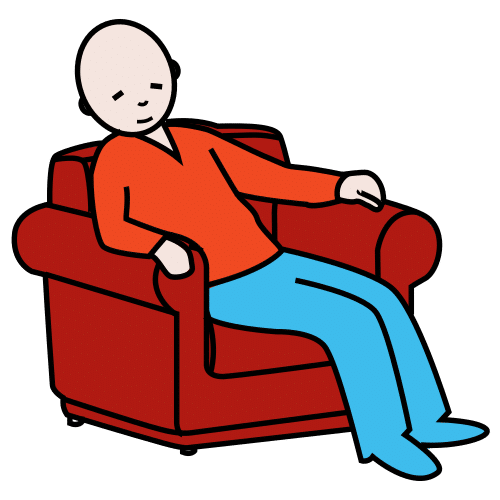 Pictograma de descansar para niños con TEA