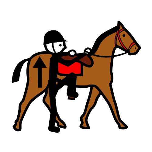 Pictograma de subir al caballo para niños con autismo y TEA