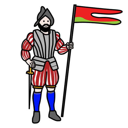 Pictograma de conquistador para niños con autismo y TEA