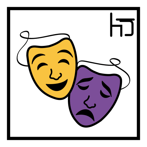 Pictograma de aula de teatro para niños con autismo y TEA