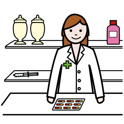 Pictograma de farmacéutica para niños con autismo y TEA