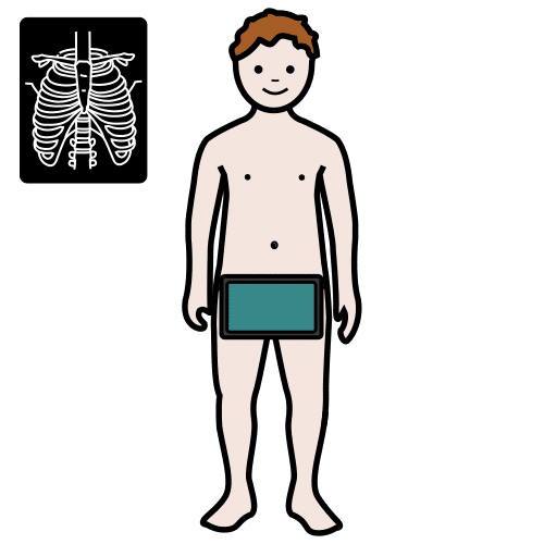 Pictograma de protector genital para niños con TEA