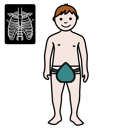 Pictograma de protector genital para niños con autismo y TEA