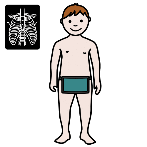 Pictograma de protector genital para niños con autismo y TEA