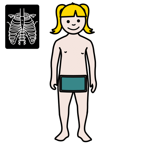 Pictograma de protector genital para niños con TEA