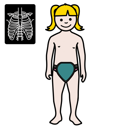 Pictograma de protector genital para niños con TEA