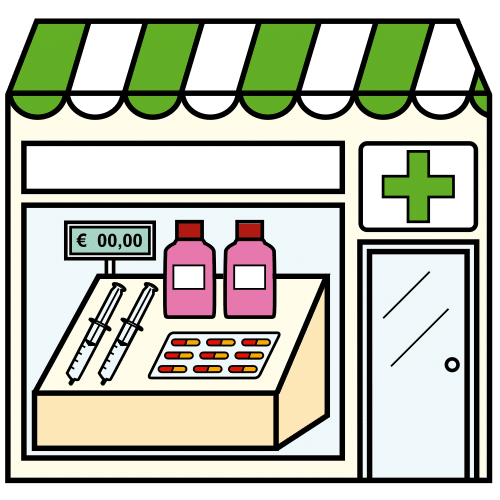 Pictograma de farmacia para niños con autismo y TEA