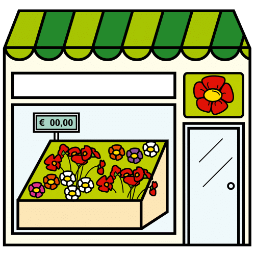 Pictograma de floristería para niños con autismo y TEA