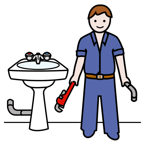 Pictograma de fontanero para niños con TEA